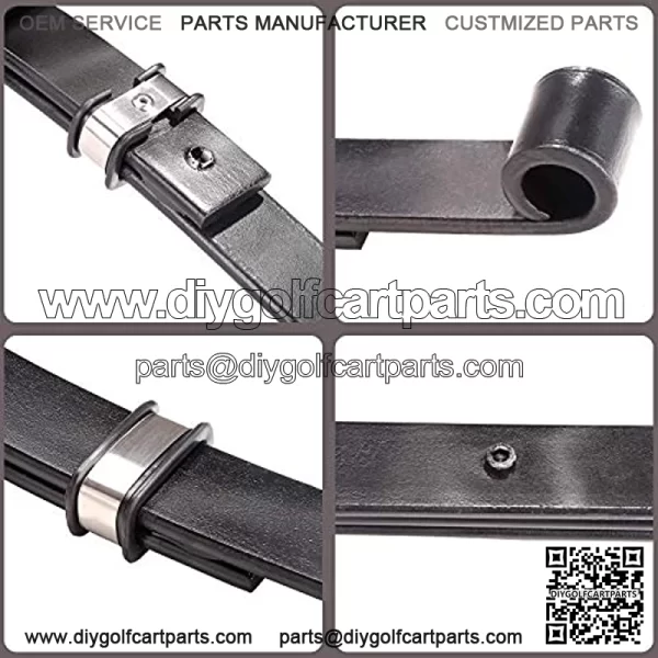 Heavy Duty Rear 3-Leaf Spring Kit with Bushings & Sleeves for Golf Cart - Image 3
