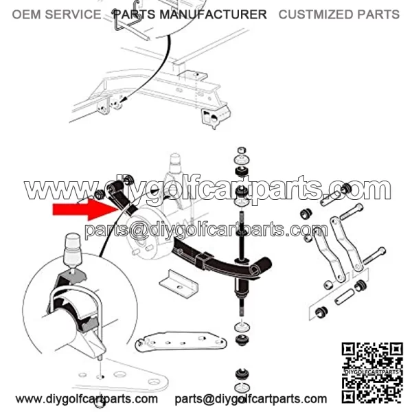Golf Cart Heavy Duty Rear Leaf Spring 3 Leaf for 1981-up Golf Cart 1014675 - Image 2