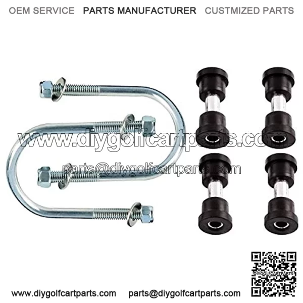 Golf Cart Heavy Duty 4-Leaf Springs Kit with Bushing & Sleeve Sleeves U Bolt for 1981-up 1014675 - Image 3