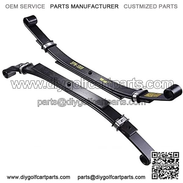 Set of 2 Rear Leaf Springs Compatible with Golf Cart Heavy Duty Dual Action with Bushings - Image 2