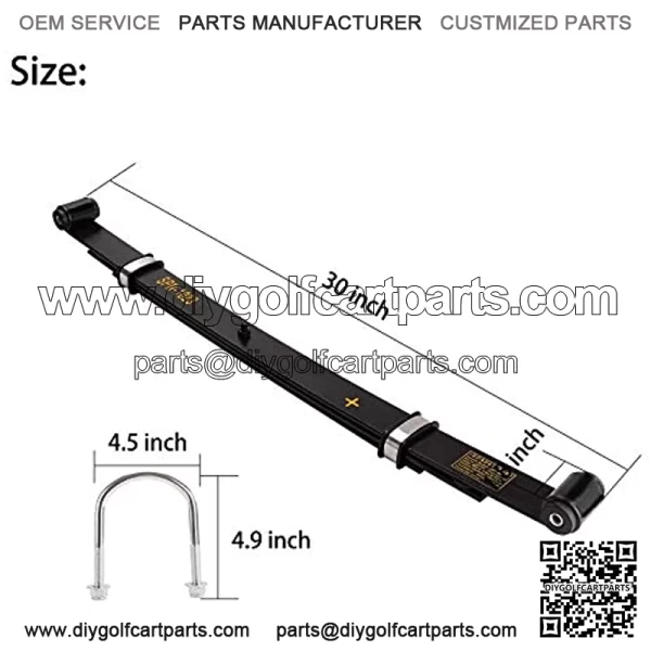 Heavy Duty Rear Leaf Spring 3 Leaf for Precedent 2004-up G&E Golf Cart 102544901 - Image 3