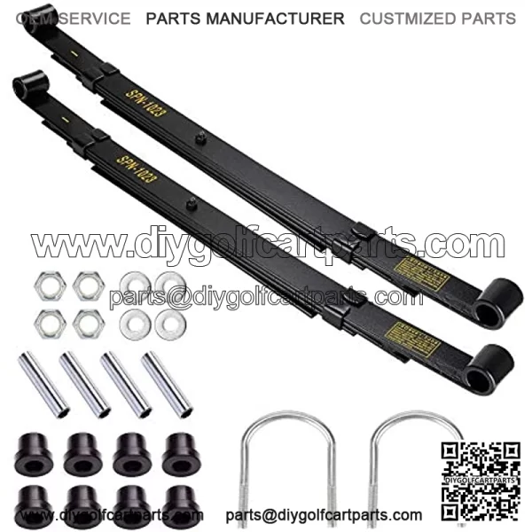 Golf Cart Heavy Duty Rear Leaf Spring Kit for Precedent 2004-up, 4 Leafs (Layers), Replace OEM# 102509301, 102513001
