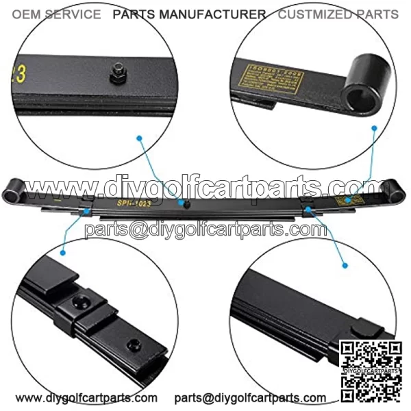 Golf Cart Heavy Duty Rear Leaf Spring Kit for Precedent 2004-up, 4 Leafs (Layers), Replace OEM# 102509301, 102513001 - Image 2
