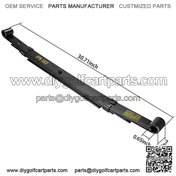Golf Cart Heavy Duty Rear Leaf Spring Kit for Precedent 2004-up, 4 Leafs (Layers), Replace OEM# 102509301, 102513001 - Image 4