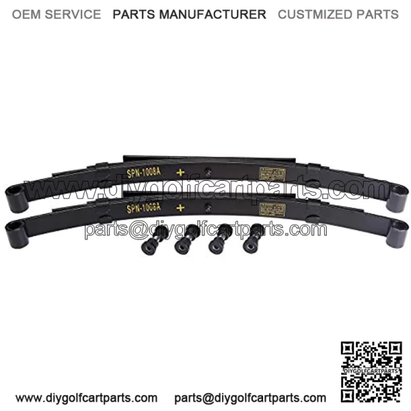Golf Cart Heavy Duty Rear Spring Kit 4-Leaf with Bushings Sleeves U Bolt for 1982-up Gas & Electric - Image 2