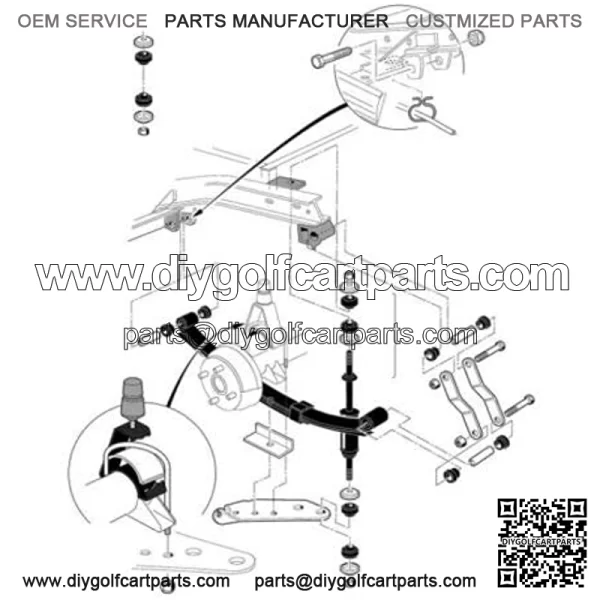 Parts Company Heavy Duty Rear Leaf Springs for Golf Cart 1982+ (4 Leafs/Set of 2), Bushing Kits & U Bolt Kits Included - Image 3