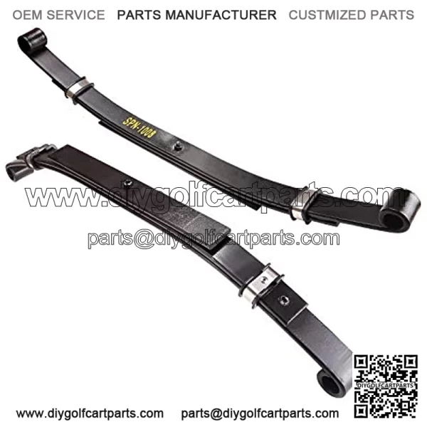 Golf Cart Heavy Duty Rear 3-Leaf Spring Kit with Bushings & Sleeves & U Bolts for G&E 1981-up (2 Packs) - Image 2