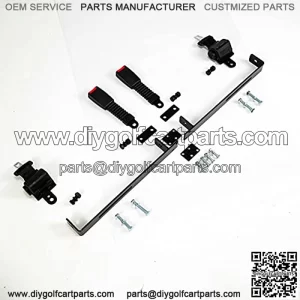 Golf Cart Set of 2 Retractable Belt Kit Retractable Bracket Fits TXT Yamaha Club Car DS Suitable for Most Golf carts