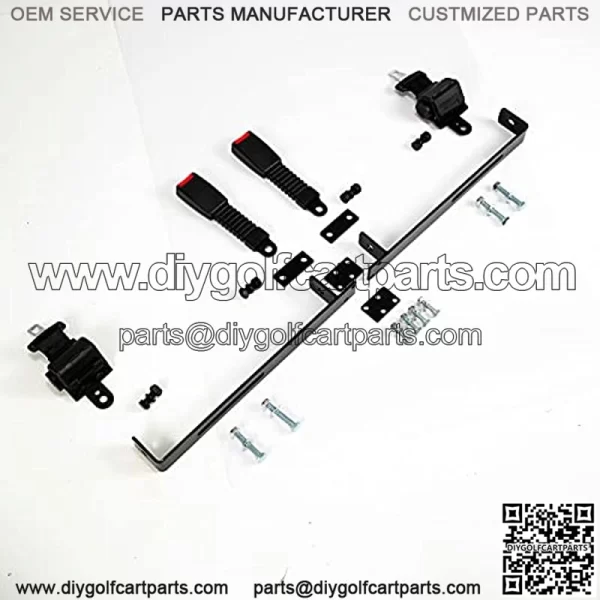Golf Cart Set of 2 Retractable Belt Kit Retractable Bracket Fits TXT Yamaha Club Car DS Suitable for Most Golf carts