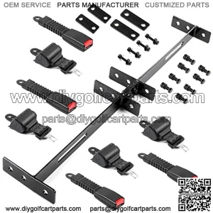 Golf carts 4 Sets of Retractable Belt Kits with Brackets, Suitable for Most Golf carts