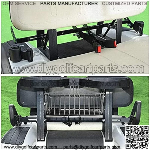 Supermotorparts Universal 4 Passenger Retractable and Bracket Kit for EZGO, Yamaha, Club Car Golf Cart - Image 2