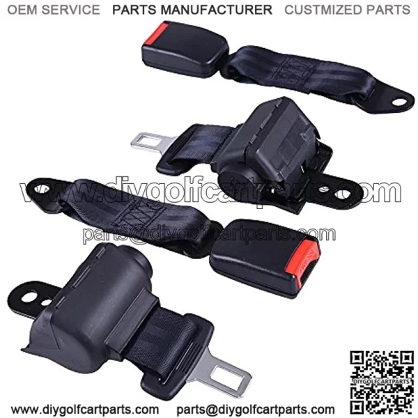 Golf Cart Front Rear Seat Belt Bracket Set Retractable for TXT&RXV of EZGO, Yamaha Drive, DS of Club Car One Bracket Accommodates Several Seat Belts US Delivery - Image 3