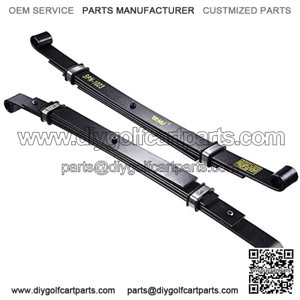Set of 2 Rear Leaf Springs Compatible with Club Car Precedent Golf Cart Heavy Duty Dual Action with Bushings - Image 2
