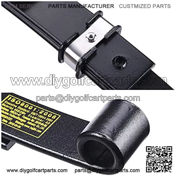 Set of 2 Rear Leaf Springs Compatible with Club Car Precedent Golf Cart Heavy Duty Dual Action with Bushings - Image 3