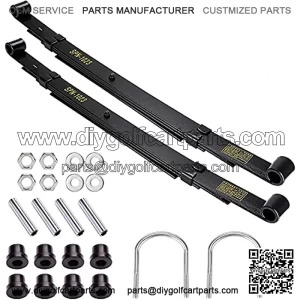 Golf Cart 4-Leaf Heavy Duty Rear Leaf Spring Kit for Club Car Precedent Gas & Electric 2004-Up with Bushings & Sleeves