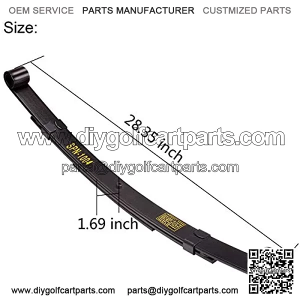 Golf Cart Rear Leaf Spring Kit for TXT Medalist 1994.5-up & MPT 800, 3-Leaf Spring with Bushings Sleeves U Bolts, OEM# 70247-G01, 70474G01, 70505G01, 603109 - Image 4