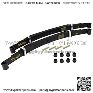 Leaf Spring Kit Rear Leaf Spring Bushings and Sleeves 4 Leafs for Club Car DS Golf Carts Gas and Electric Models 1981-Up TXT Golf Cart Heavy Duty Rear Leaf Spring Kit with Bushings