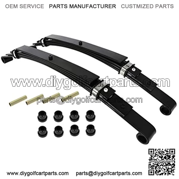 Leaf Spring Kit Rear Leaf Spring Bushings and Sleeves 4 Leafs for Club Car DS Golf Carts Gas and Electric Models 1981-Up TXT Golf Cart Heavy Duty Rear Leaf Spring Kit with Bushings - Image 2