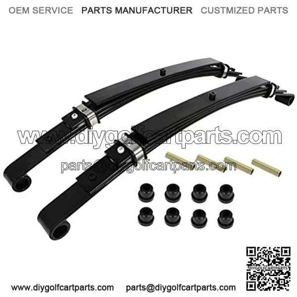 Leaf Spring Kit Rear Leaf Spring Bushings and Sleeves 4 Leafs for Club Car DS Golf Carts Gas and Electric Models 1981-Up TXT Golf Cart Heavy Duty Rear Leaf Spring Kit with Bushings - Image 5