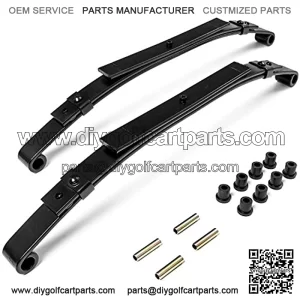 Club Car DS Golf Cart Rear Heavy Duty Leaf Spring Kit with Bushings & Sleeves Compatible with 1981-Up Club Car DS Golf Cart - 880lbs Capacity