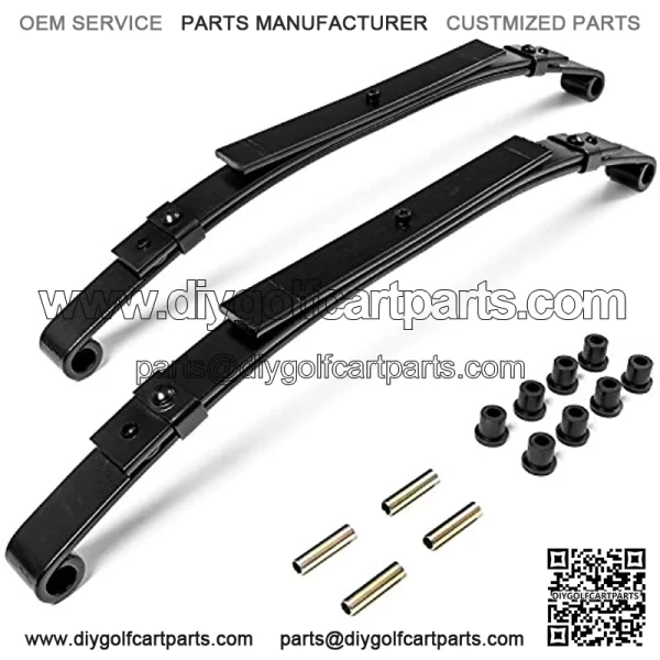 Club Car DS Golf Cart Rear Heavy Duty Leaf Spring Kit with Bushings & Sleeves Compatible with 1981-Up Club Car DS Golf Cart - 880lbs Capacity