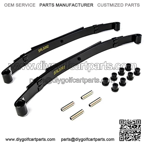 Club Car DS Golf Cart Rear Heavy Duty Leaf Spring Kit with Bushings & Sleeves Compatible with 1981-Up Club Car DS Golf Cart - 880lbs Capacity - Image 2