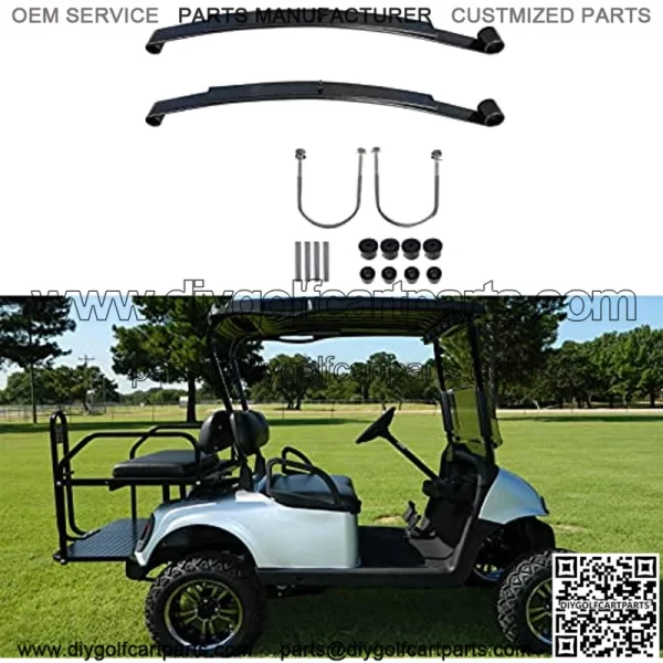 Golf Cart Rear 2 - Leaf Spring Kit with Bushings & Sleeves Heavy Duty Replacement for 2008 - Up RXV Golf Cart 603498 604494