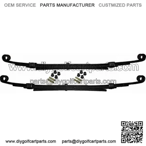 Club Car Precedent Golf Cart Heavy Duty Rear Leaf Spring Set with Bushings for All 2004-Up (4 Leaf Design)
