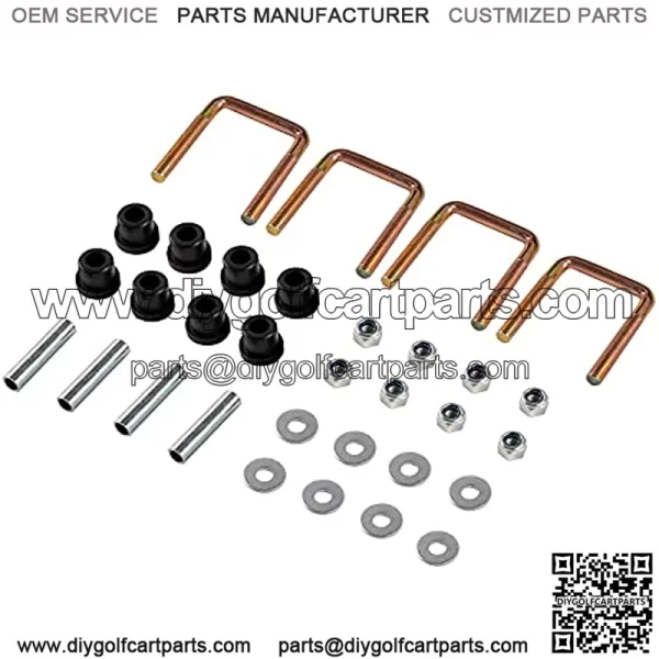 EZGO TXT Golf cart Heavy Duty Rear Leaf Spring kit with bushings for EZGO TXT 1994-2013 OEM# 70247-G01/70474-G01/70505-G01-3-Leaf Spring Kit - Image 2