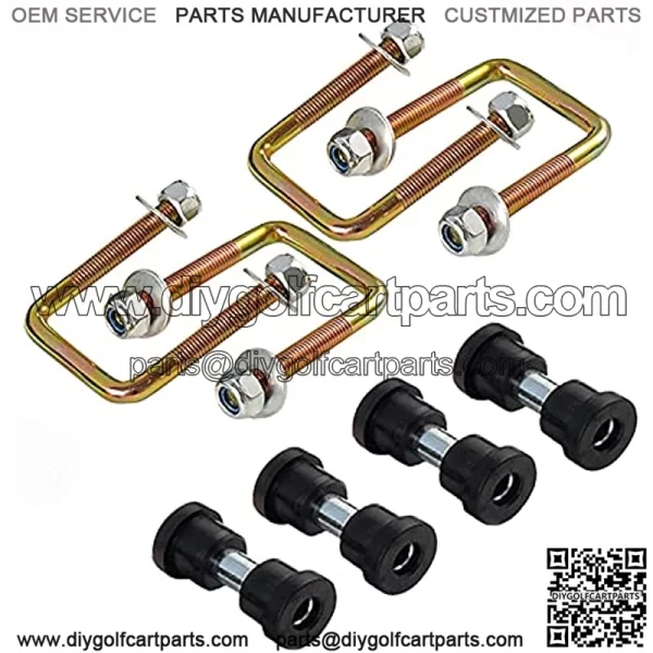 EZGO TXT Golf cart Heavy Duty Rear Leaf Spring kit with bushings for EZGO TXT 1994-2013 OEM# 70247-G01/70474-G01/70505-G01-3-Leaf Spring Kit - Image 3