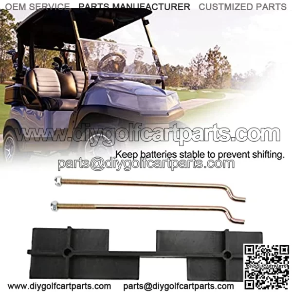 Golf Carrito Placa de Sujeci??n de Bater??a con Kit de Varillas 1010908 Repuesto para DS Carryall 1998-2005 El??ctrico - Image 4