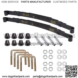 Heavy Duty Rear 4-Leaf Spring Kit with Bushings & Sleeves for EZGO TXT Golf Cart