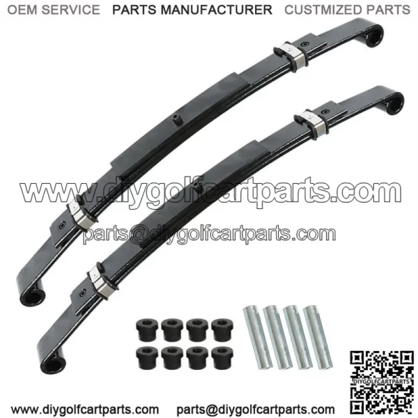 Heavy Duty Rear Leaf Springs for Ezgo TXT 1996-2013 Golf Cart (Set of 2) 3-Leaf
