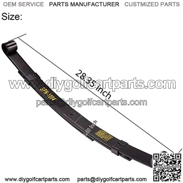 Golf Cart Heavy Duty 3-Leaf Rear Spring Kit for EZGO TXT Medalist 1994.5-up, with Bushings Sleeves & U Bolts, OEM# 70247-G01 70474-G01 70505-G01 603109 - Image 2