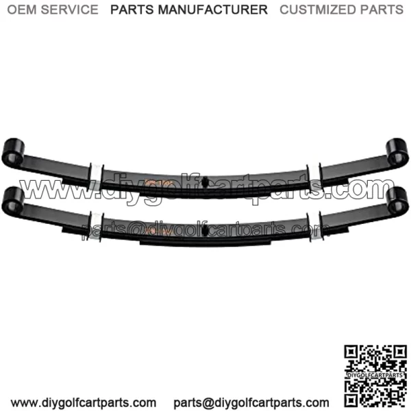 Golf Cart EZGO Heavy Duty 3-Leaf Spring Kit with Bushings & Sleeves & U Bolts fit for EZGO TXT 1995-2013, OEM 70506-G01,74135-G01, 74207-G01, 74207-G03 (2 Packs)