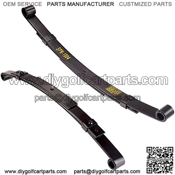 Golf Cart Rear Leaf Spring Kit for EZGO TXT Medalist 1994.5-up & MPT 800, 3-Leaf Spring with Bushings Sleeves U Bolts, Replace OEM 70247-G01 70474G01 70505G01 603109 - Image 3