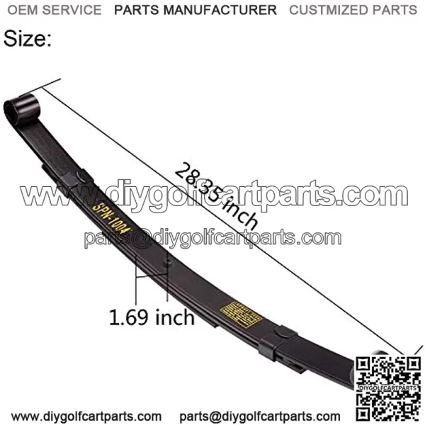 Golf Cart Rear Leaf Spring Kit for EZGO TXT Medalist 1994.5-up & MPT 800, 3-Leaf Spring with Bushings Sleeves U Bolts, Replace OEM 70247-G01 70474G01 70505G01 603109 - Image 4