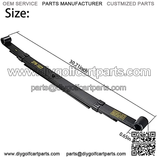 Golf Cart Heavy Duty 4-Leaf Rear Leaf Spring Kit for Club Car Precedent 2004-up, with Bushings Sleeves U Bolts, Replace OEM 102509301 102513001 - Image 2