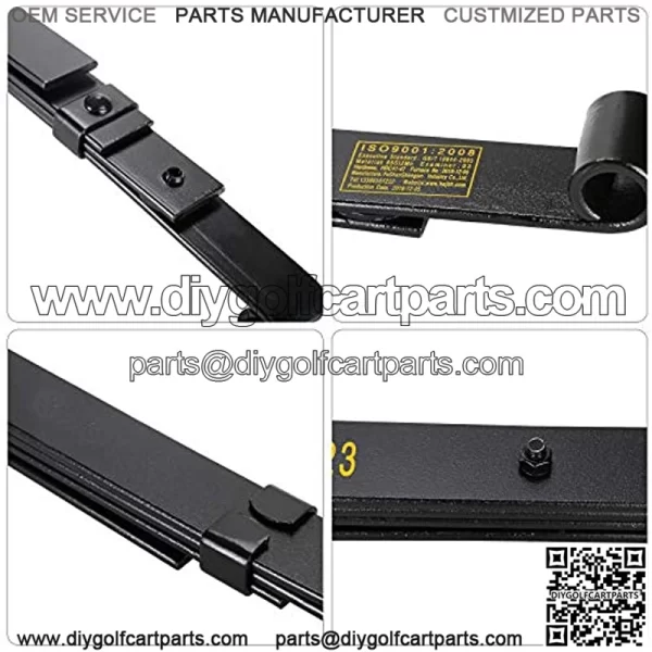 Golf Cart Heavy Duty 4-Leaf Rear Leaf Spring Kit for Club Car Precedent 2004-up, with Bushings Sleeves U Bolts, Replace OEM 102509301 102513001 - Image 3