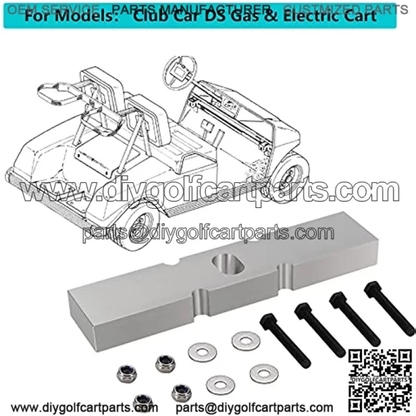 Golf Cart Low Pro Front End 1 inch Lift Block Kit Fits for Club Car DS Gas & Electric Models(Not for Precedent) - Image 3