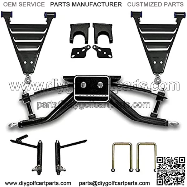 Club Car DS 6" HD Lift Kit (Plastic Dust Cap Covers for Years 2004.5 to Current)
