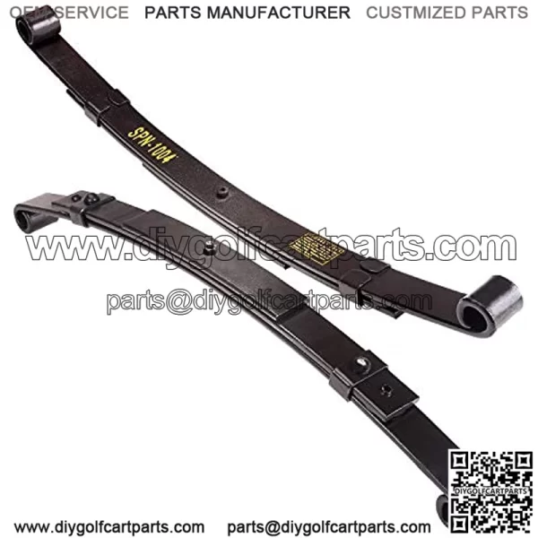 Golf Cart Heavy Duty Rear 3-Leaf Spring Kit with Bushings & Sleeves for 1995-2013 EZGO TXT OEM: 70506-G01 74135-G01 74207-G01 74207-G03 - Image 2