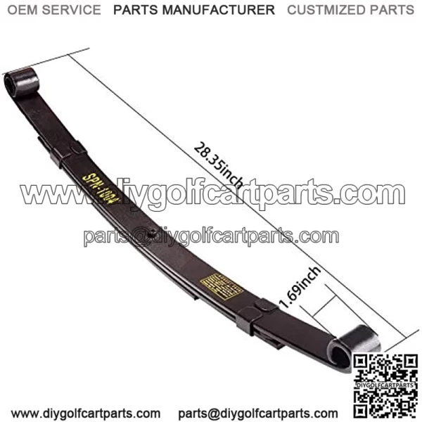 Golf Cart Heavy Duty Rear 3-Leaf Spring Kit with Bushings & Sleeves for 1995-2013 EZGO TXT OEM: 70506-G01 74135-G01 74207-G01 74207-G03 - Image 4