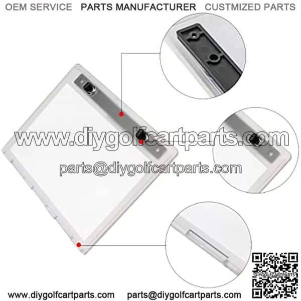 Golf Cart Transparent Hinged Message Holder for Club Car Models - Image 3