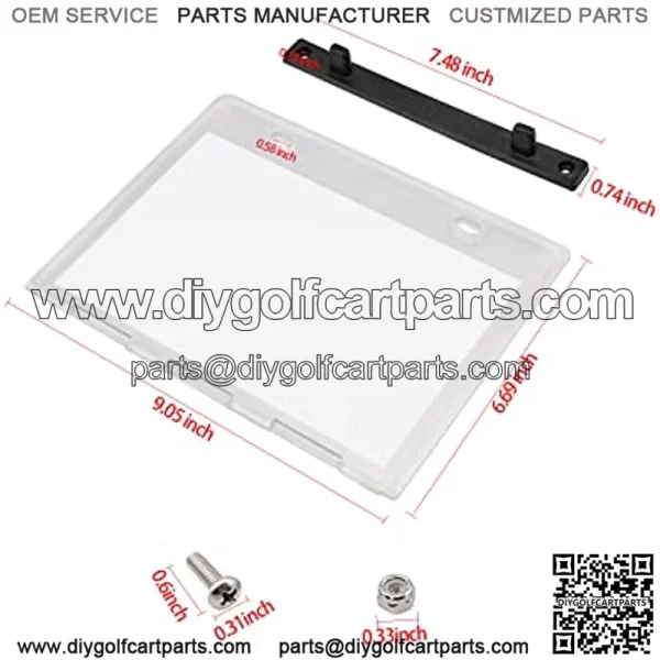 Golf Cart Transparent Hinged Message Holder for Club Car Models - Image 4