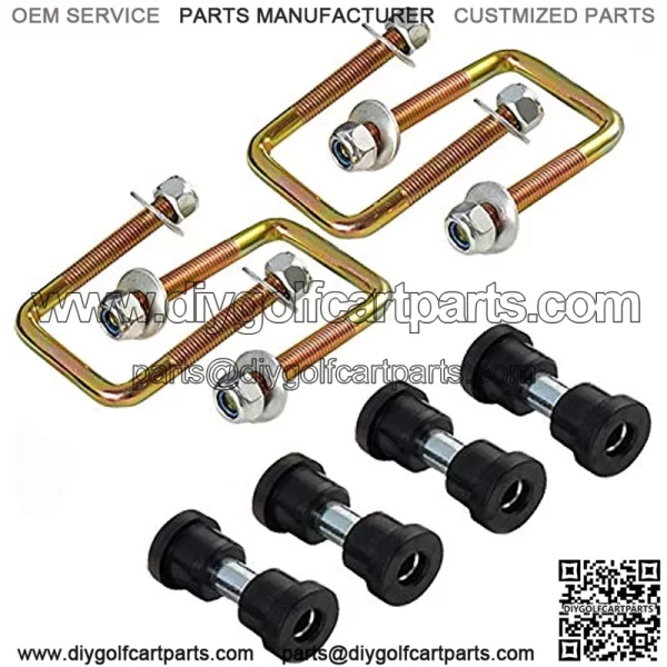 EZGO TXT Rear Heavy Duty Leaf Spring W/Bushings & Sleeves Kit for 1994-Up Golf Cart - 4 Leaf - Image 5