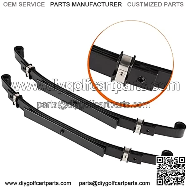Golf Cart Club Car DS Rear Heavy Duty 4-Leaf Springs Kit with Bushings & Sleeves U Bolt, OEM# 1014675 Golf Cart Accessories - Image 4