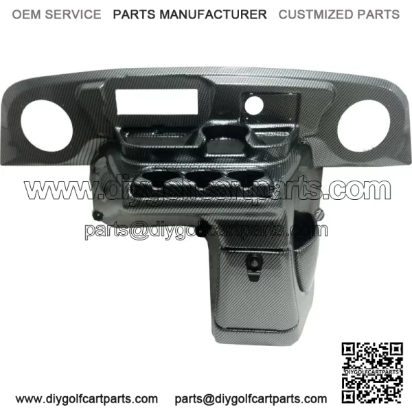 EZGO TXT (96-13) Golf Cart Elite Radio Dash Cover - Carbon Fiber Weave