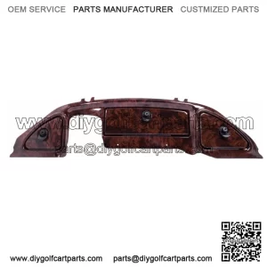 Club Car Precedent (08.5+) Golf Cart Woodgrain Dash Cover with Locking Doors