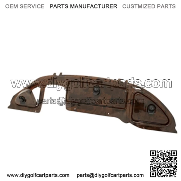 Club Car Precedent (08.5+) Golf Cart Woodgrain Dash Cover with Locking Doors - Image 2